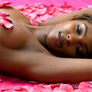 Lanisha on a Pink Flowerbed